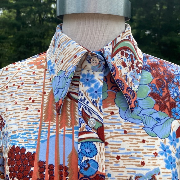 Retro Button Down, Large Collar, Vintage Look By Ship n' Shore - 18 - Picture 2 of 14